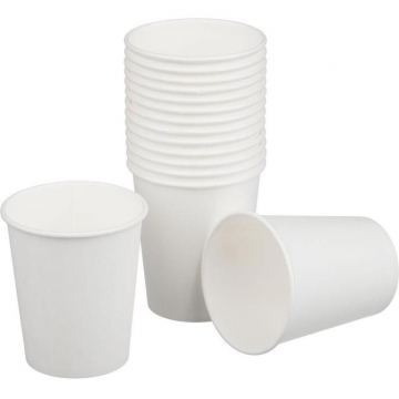 Стакан 50 штук в упаковці 180 мл паперовий білий
